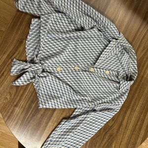 1.4.3. Story by Line Up Blue and Cream Blazer